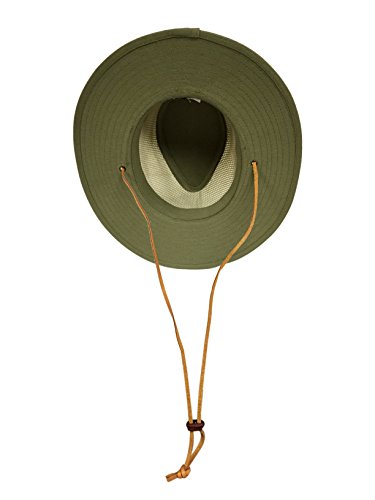 Unisex Safari Sun Bucket Hat With A Montana Crease And Breathable Mesh Crown - Dawstring - 100% Quik-Dry Nylon - 50 Upf-Uv Sun Protection - Large/X-Large (Olive) #TOP3