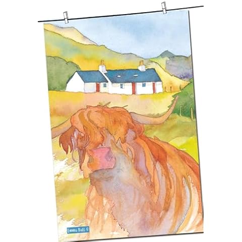 Highland Cow Tea Towel - Emma Ball Cover