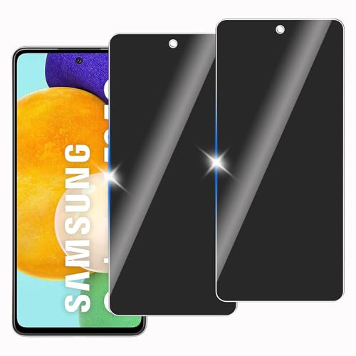 KELINAN 2-Pack Privacy Screen Protector for Samsung Galaxy A52/A52S – 9H Tempered Glass, Anti-Spy, Anti-Fingerprint, High-Sensitivity Touch