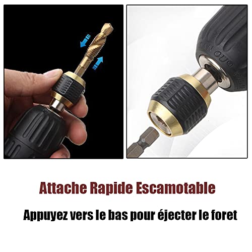 Mesee 3Pcs Mandrin - Porta trapano per trapano con...