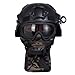 Airsoft Helmet Full Face, Tactical Helmet with Airsoft Mask and Anti-Fog Goggles, Military Helmets, Paintball Helmet, Tactical Full Face Protection, Airsoft Accessories, Military Gear (Black)