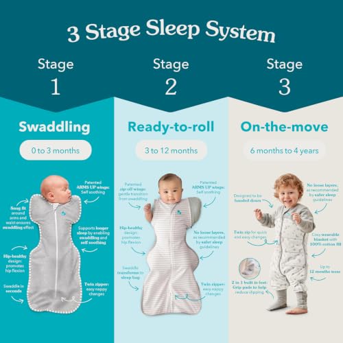 Miniatura 8 de Love To Dream Swaddle Up, Saco De Dormir Para Bebé, Autocalmante Y Bien Ajustado Para Un Sueño Tranquilo, Ayuda Con El Reflejo De Sobresalto Y Saco De Dormir Para Bebé, 6-8,5 Kg, Gris