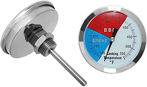 3 1/8 inch BBQ Thermometer Gauge 2 Pcs Charcoal Grill Pit Smoker Temp Gauge Grill Thermometer Replacement for Oklahoma Joe's Smokers, and Smoker Wood Charcoal Pit, Large Face Grill Thermometer by DOZYANT - Image 4