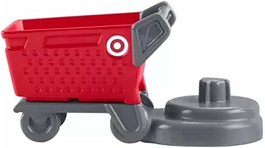 Fisher-Price Replacement Part for Collectible Little People Target Run Dollhouse Playset HXX97 - Replacement Red and Gray Target Shopping Cart