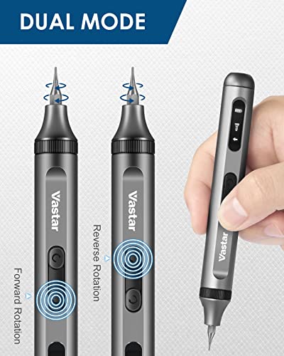 Vastar Electric Screwdriver, 52 IN 1 Cordless Mini Power Precision Screwdriver Set with 48 Magnetic Bits, Rechargeable Torque Repair Tool Kit with Led Lights for Phones Watch Laptops PS5 Xbox