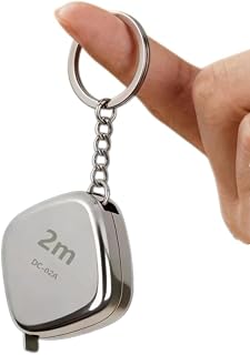 Mini Stainless Steel Keychain Retractable Tape Measure 2m
