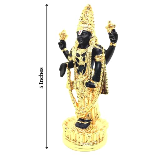 Estatua Balaji Dorada de Metal 5 pulgadas miniatura 5