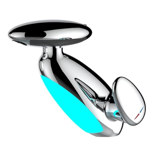 Costye Robinet Salle Bain avec Douchette Extractible 4 Types Jet d'eau avec Lumière LED Robinet Lavabo avec Douchette Supérieure pour Se Brosser Les Dents Et Se Laver Le Visage