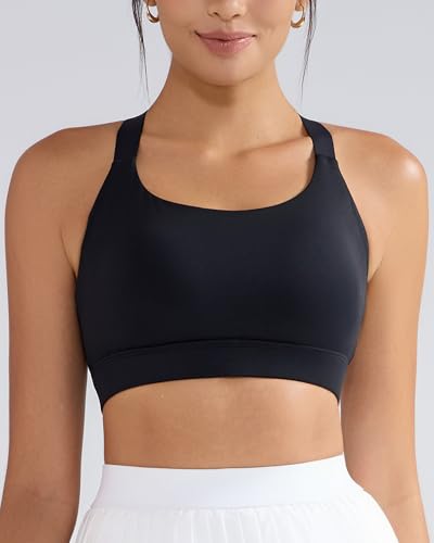 RUNNING GIRL Sports Bras for Women High Support, Adjustable Straps Hook Back Sports Bras for Women with Sewn in Pads2