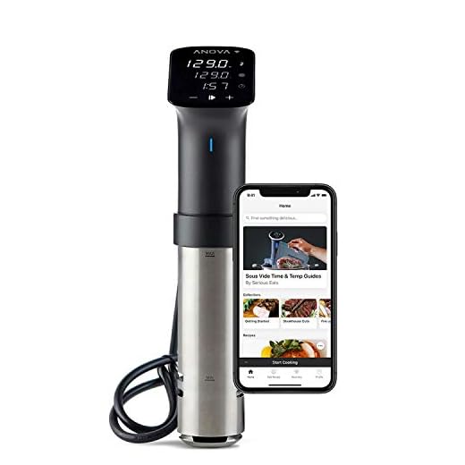 Anova Culinary Sous Vide Precision Cooker Pro, 1200 Watts, Black and Silver