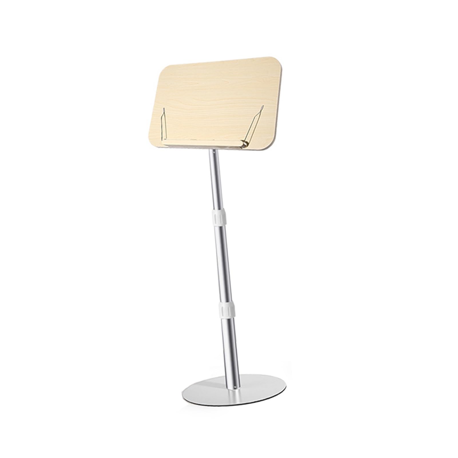 Stojący Stojak Do Czytania Z Klipsami Do Stron, Stojak Do Czytania Stojący Na Podłodze, Drewniane Biurko Z Regulacją Wysokości, Mobilne Podium, Do Szkoły W Biurze Domowym(Color1,60-110cm)