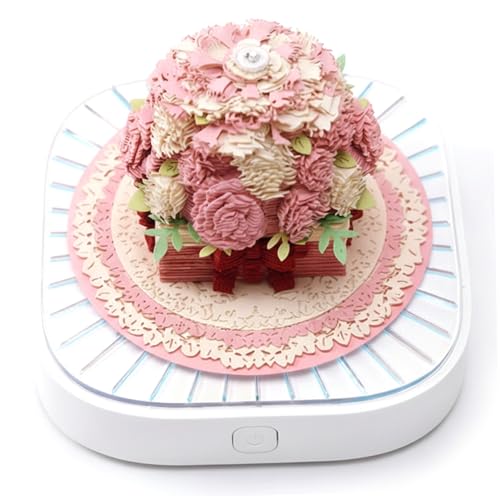 Calendrier 3D 2026 motif rose lumineuse idée cadeau originale bureau