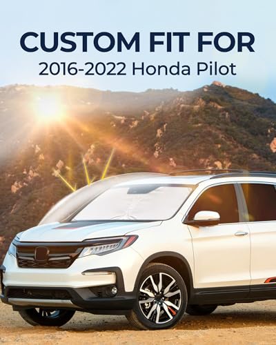 Image of for Honda Pilot 2016-2022 Car Window Shades, 8pcs Privacy Sun Shade Set for Front Windshield Side and Rear Windows, Full Window Covers Keeps Vehicle Cool for Camping Napping