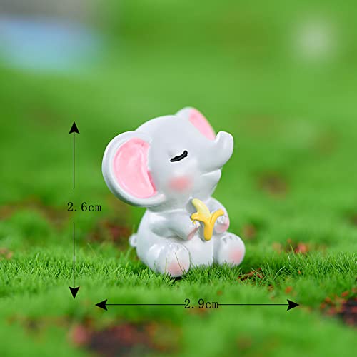 Blapnk 6 Pcs Mini Elephant Animal Figures Toy Cake Toppers, Miniature Elephant Figurines Fairy Garden Moss Landscape Diy Terrarium Crafts Ornament, Cake Decoration Christmas Birthday Gift, Blue #TOP5