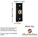 Adonai Hardware Rectangular Georgian Brass Bell Push or Door Bell or Push Button (Antique Brass)