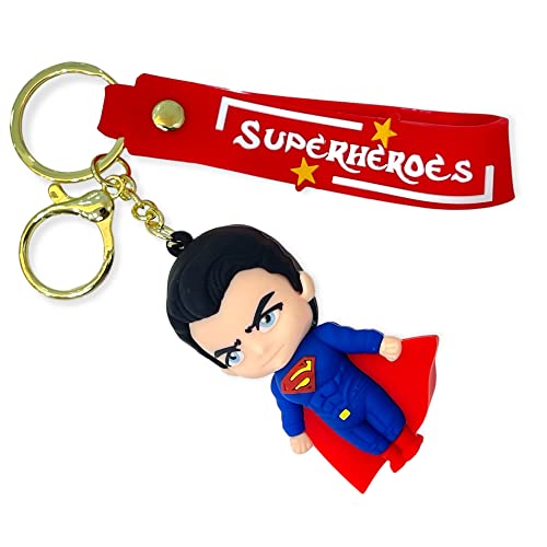 Image of AUGEN Superman Action Figure Keychain Limited Edition for Car, Decoration, Cake, Office Desk & Study Table (Pack of 1)