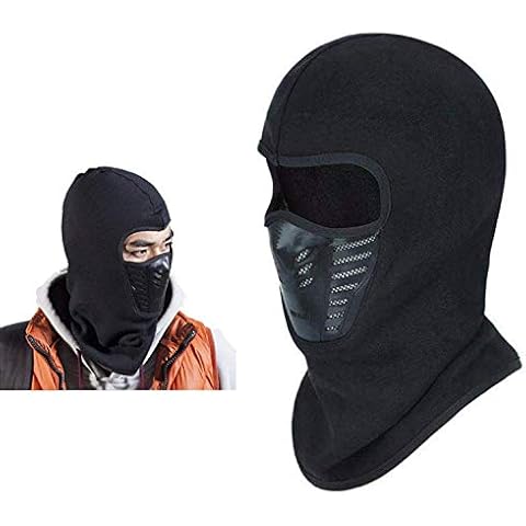 ISLERO Warm Balaclava Ski Snowboard Motorbike Riding Full Face Mask with Breathable Mesh Silicone Panel Motorcycle Outdoor Winters Neck Warmer Cycling Thermal Wind proof (Black, One Size Fits All) Cover