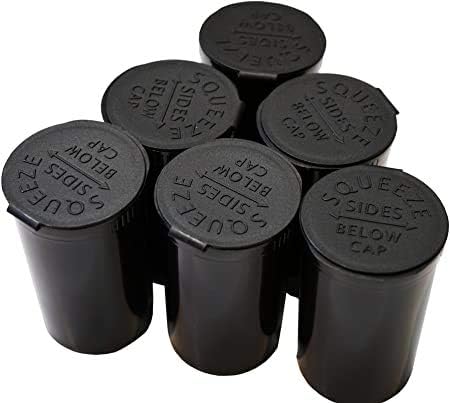 10 x 19 Dram / 80ml POP TOP SQUEEZE Bottles Container Vials RX - BLACK- Child Resistant FDA Approved Medical Grade Plastic