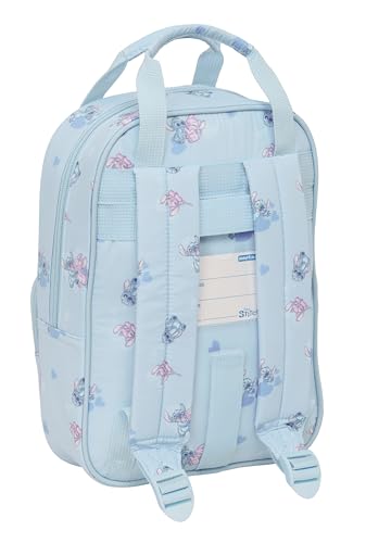 Image of Stitch Children's Backpack Adjustable with Handles Recyclable Fabric Ideal for Children of Different Ages Comfortable and Versatile Quality and Durability 20 x 8 x 28 cm