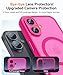 CANSHN Magnetic for iPhone 16 Case, Upgraded [Full Camera Protection] [Compatible with Magsafe] [Translucent Matte] Shockproof Protective Phone Case for iPhone 16 - Hot Pink