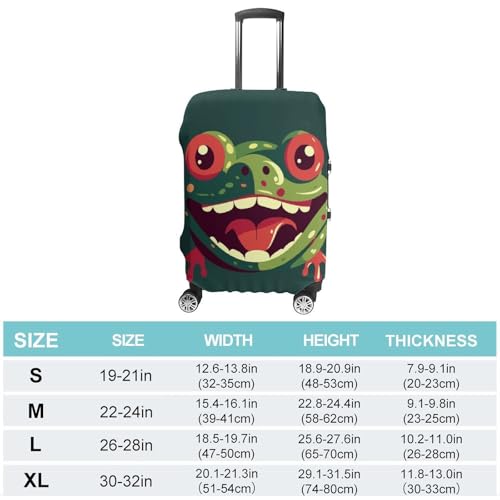 Carry on Luggage Cover Frog with Mouth Open Suitcase Covers for Luggages Tsa Approved Travel Luggage Sleeve Protector Elastic Suitcase Protector Anti-Scratch Washable Fits 19-30 Inch Case -L2