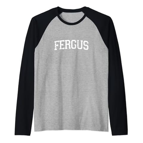 Mens Vintage Personalized Name Classic Fergus Raglan Baseball Tee Cover