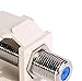 Leviton QuickPort F-Type Adapter, Nickel-Plated, 41084-FTF, Light Almond