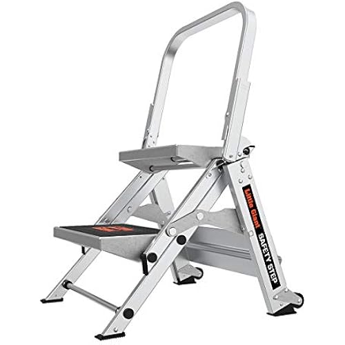 Little Giant Ladders, Safety Step, 2-Step, 2 foot, Step Stool, Aluminum, Type 1A, 300 lbs weight rating, (10210BA), Gray