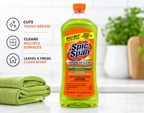 Spic And Span Advanced Clean Multi-Purpose Cleaner Fresh Citrus 34 Fl Oz by Spic And Span - Used condition - Image 3