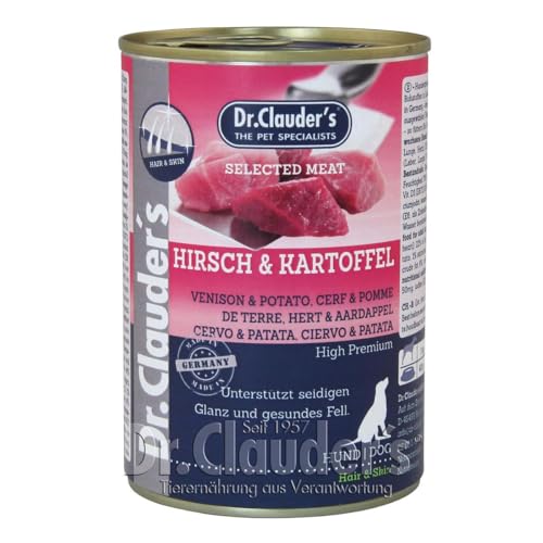 Dr. Clauders Selected Meat Hirsch & Kartoffel | 6X 400g Hundefutter