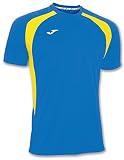 Con cuello redondo Joma 100014.709 - Camiseta de equipación de Manga Corta para Hombre, Color Azul Royal/Amarillo, Talla 2XL-3XL