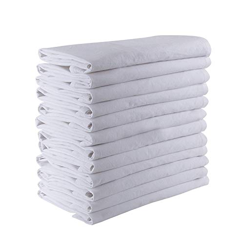Miniatura 2 de Dg Collections Harina Saco Paños De Cocina, 100 Algodón, Conjunto De 12 27 X 27 Pulgadas , Vintage Multiuso Blanca Toallas De Cocina, Muy Suave, Altamente Absorbente, Sin Pelusa,