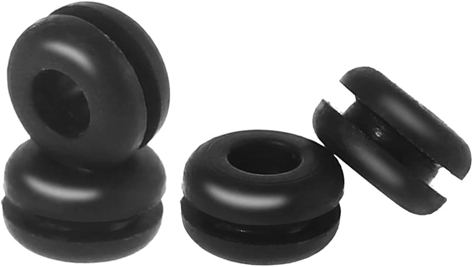 4pcs Bedplate Grommets Black Rubber Compatible with SME- 3009 3012 SME- 3009 3012 Base Plate Grommets