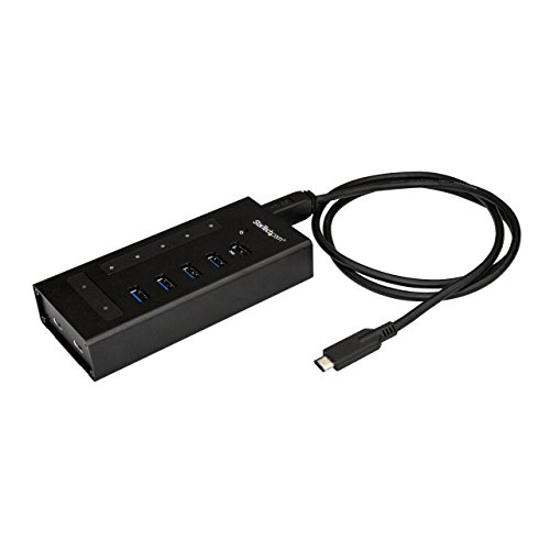 StarTech.com 7-Port USB-C Hub - Industrial USB-C to 5x USB-A and 2x USB-C Hub - Metal Mountable USB 3.1 Gen 1 Port Expander (HB30C5A2CST)