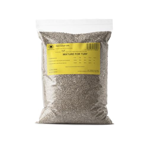 R&R SHOP - Semillas para césped resistente, ryegrass, de crecimiento rápido y transitable, aptas para todo tipo de terrenos (900gr - 35mq)