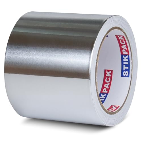 STIKPACK Aluminum Foil Tape 4 inch x 60ft (20 Yards) Heavy Duty HVAC Duct Tape for Ductwork – High Temperature Silver Foil Tape for Insulation, Metal Repair, Exhaust Sealing & Patching by STIKPACK - Image 9