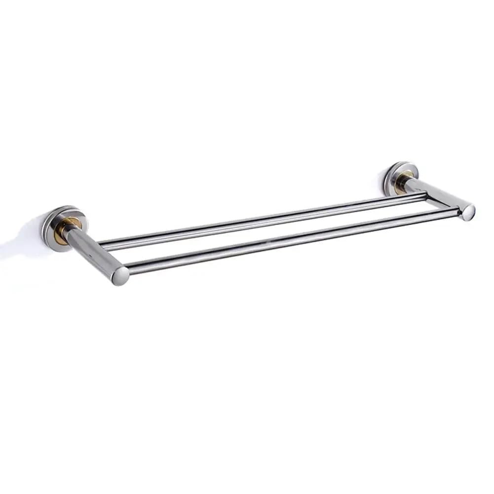 Towel Rail Wall Mounted Thick Stainless Steel Bathroom Towel Rack 40/50/60cm(Double rod,40cm)