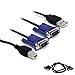Yeworth 5ft/1.5m USB VGA KVM Switch Computer Cable, 15 Pin VGA Cable Male to Male and USB A to B Printer Cable Cord for CRT PC