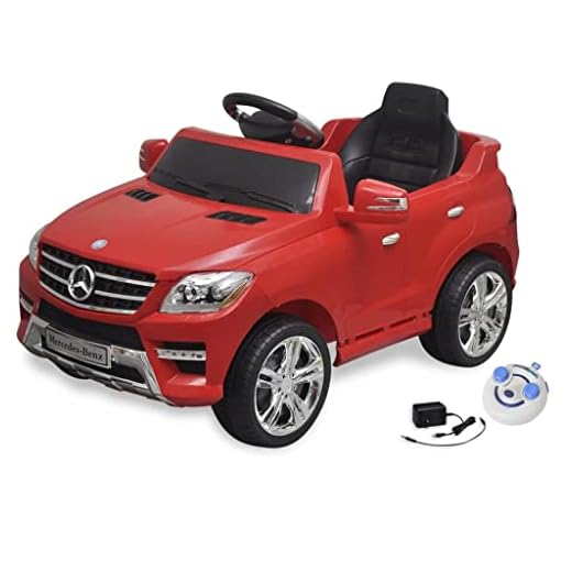 vidaXL Elbil för barn Mercedes Benz ML350 med fjärrkontroll röd 6 V