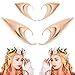 FRESHME Pairs Medium and Long Style Cosplay Pixie Elf Soft Pointed Tips Anime Party Dress Up Costume Masquerade Accessories Halloween Elven Vampire Fairy Ears (2, Beige