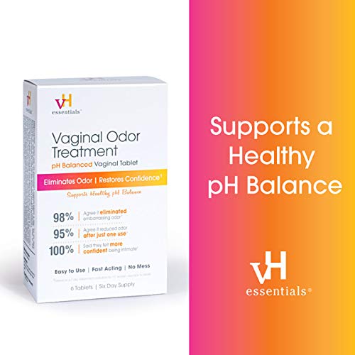 Vh Essentials Vaginal Odor Treatment - Ph Balanced Vaginal Suppositories - 6 Tablets With Applicator, White, (667-06) #TOP2