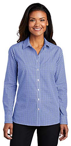 Port Authority Women's Broadcloth Gingham Easy Care Button-Down Shirt