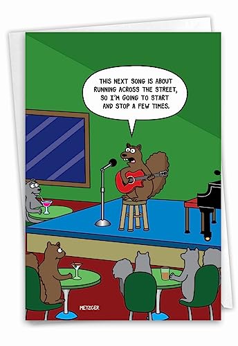 NobleWorks Squirrel Song Funny Animal Card