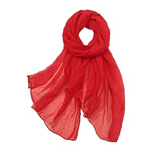2025 - Damenschal, Sommer, lässig, bunt, mehrfarbig, einfarbig, Chiffon, dünner, normaler Seidenschal, Sonnenschutz, kleiner Winterschal, rot, Einheitsgröße