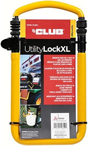 Winner International The Club UTL800 Utility Lock, 13.25"-20.25", Yellow Alternate view