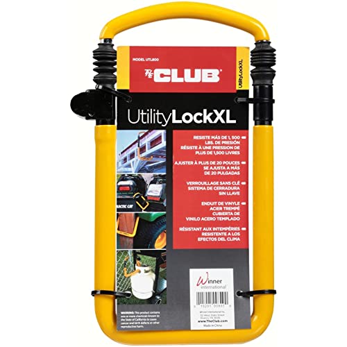 Winner International The Club UTL800 Utility Lock, 13.25"-20.25", Yellow by Winner International - Image 2