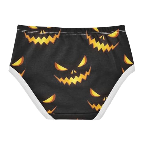 Halloween Pumpkin Lanterns Black Toddler Underwear Floral 2t Cotton Panties for Girl Stylish Undies Kids Briefs2