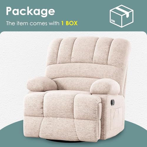 Sillón reclinable blanco piel oversized miniatura 5