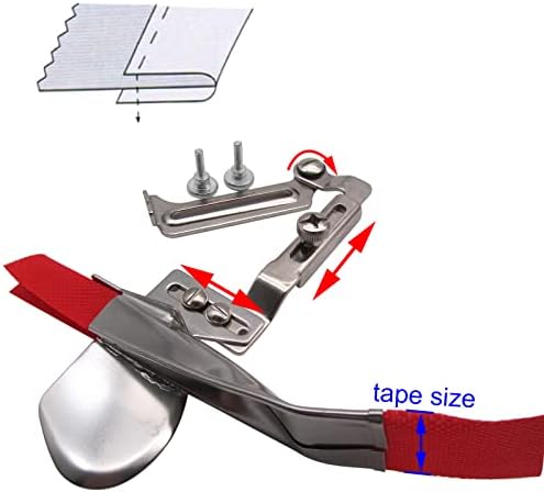 CKPSMS Brand -1SET Swing Away Adjustable Plain Raw Edge Single Fold Binder #A4B for Sewing Machines (Tape Cut Size 1-1/2") image 5