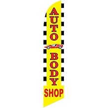 Auto Body Shop Feather Banner Swooper Flag -No Wind Required- Replacement FLAG ONLY